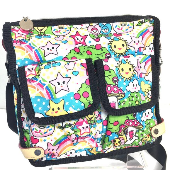 Cartoon  Rainbows Stars Suns Purse Lunch bag EUC - Picture 3 of 11